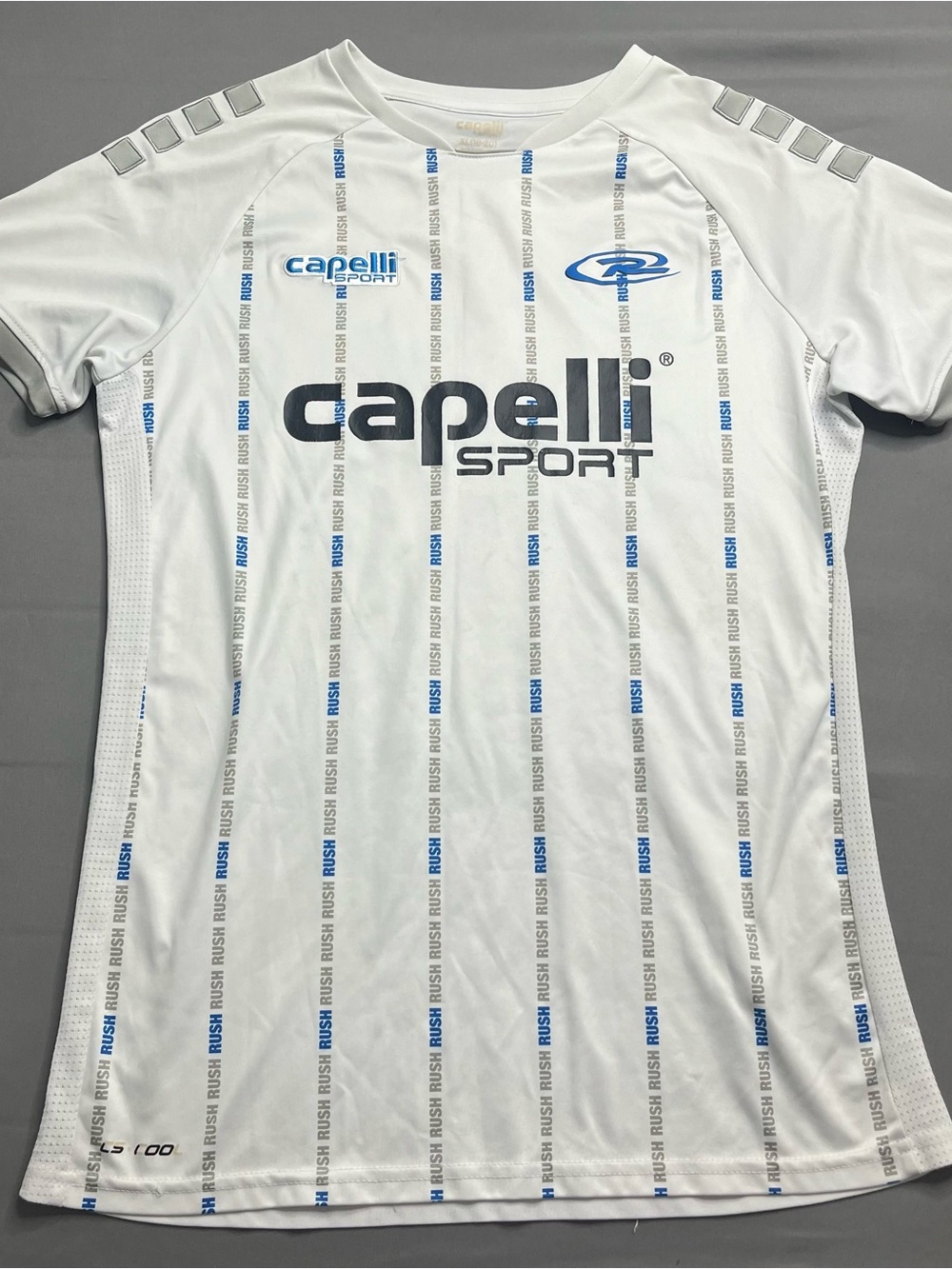 Capelli of New York White and Blue Youth Sport Jersey